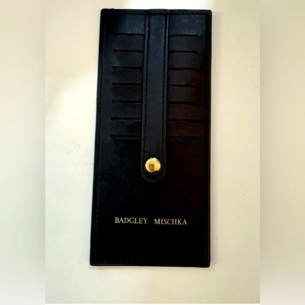NWT Badgley Mischka Black Credit Card Holder BUY1GET1 - Picture 1 of 2